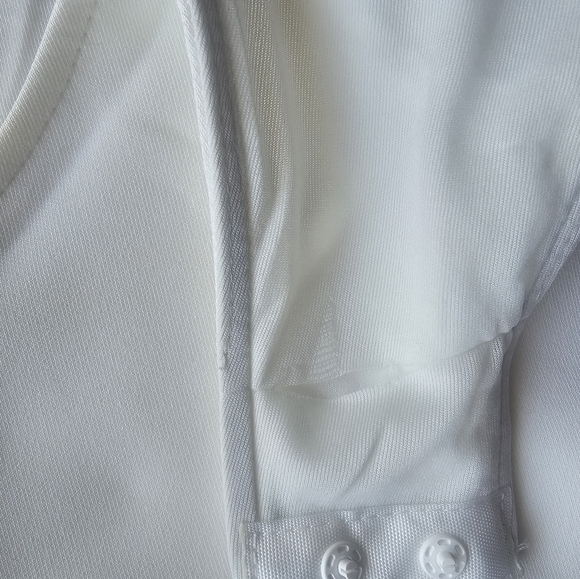 NWT Zara White and Green Bodysuit with V-Neck and Athletic Cut. - Picture 10 of 11